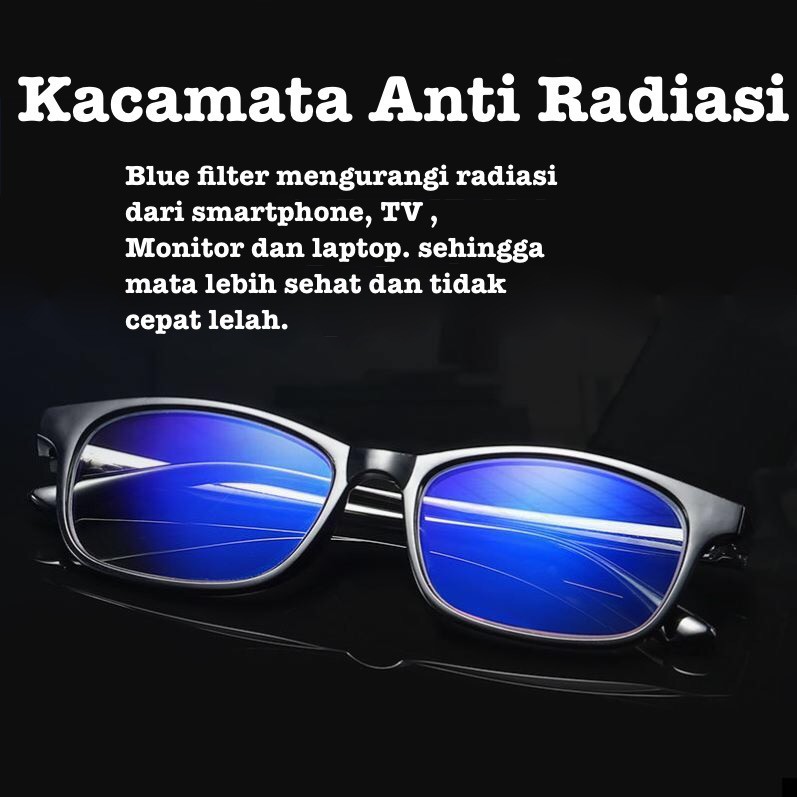 JOS658 Kacamata Anti Radiasi / Anti Blue Light Sunglasses Frame Lensa Transparan