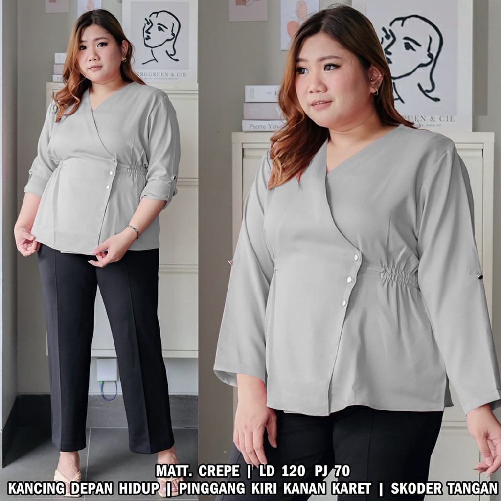 WSE390 - Blouse BIG SIZE XXXL Andin Blus JUMBO UK 3XL LD 120 CM PJ 70 CM