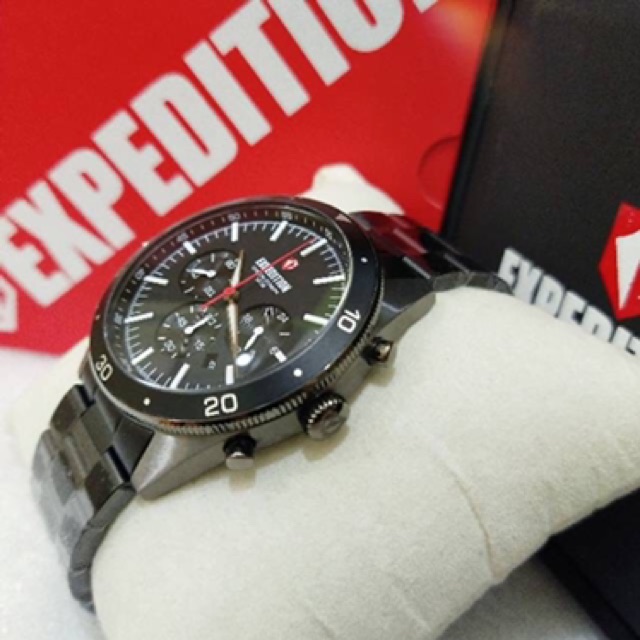 JAM TANGAN PRIA EXPEDITION E 6791 BLACK ROSEGOLD ORIGINAL