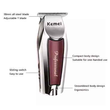 Kemei KM-9163 ALAT MESIN CUKUR RAMBUT KM 9163 HAIR PROFESIONAL CLIPPER FINISHING DETAILER MESIN CUKUR WIRELESS RAMBUT JENGGOT KUMIS Hair Clipper Trimmer Alat Cukur Rambut Pencukur Rambut Portable