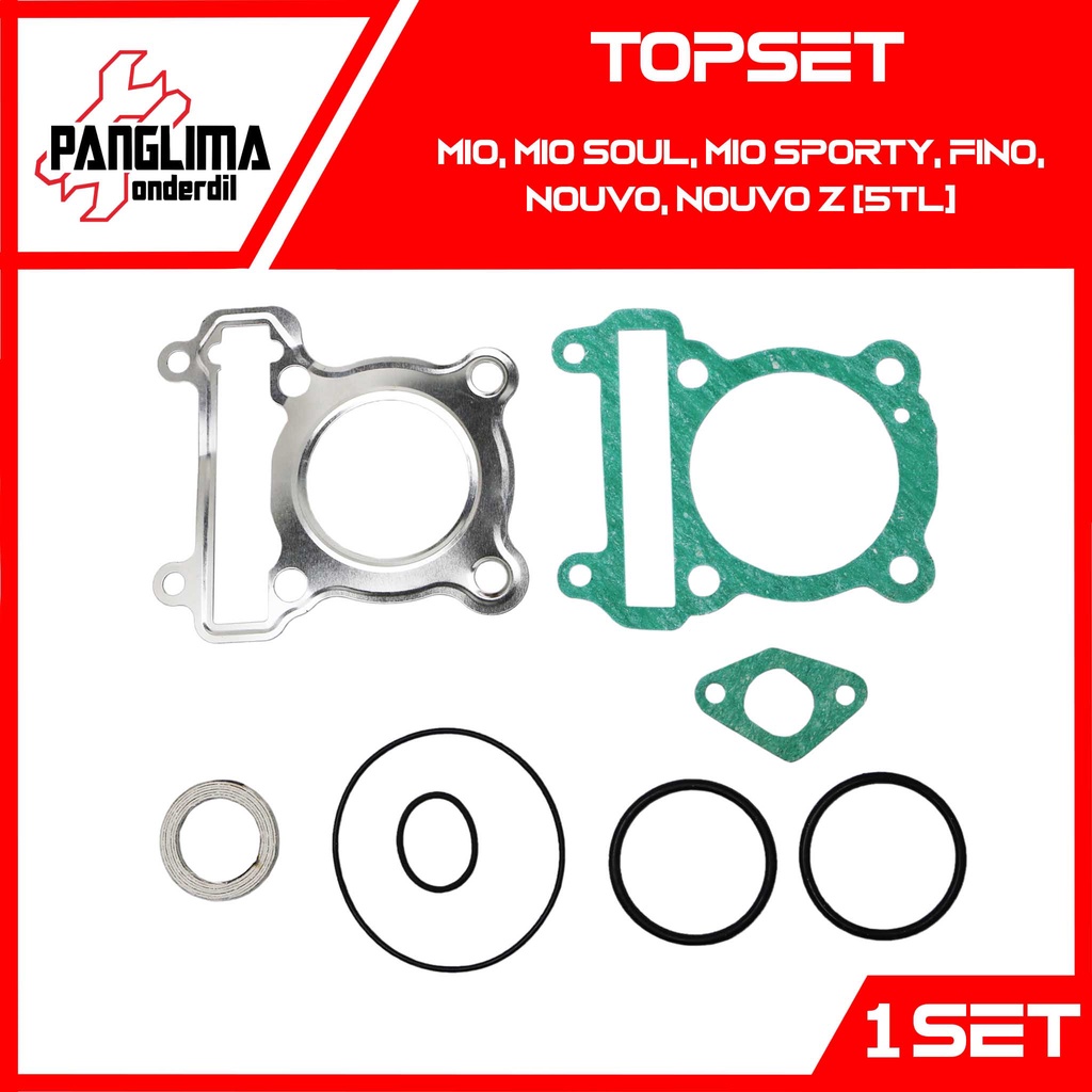 Topset Yamaha Mio 5TL-Sporty-Smile &amp; Nouvo Lama-Old-Z &amp; Fino Karbu Top Set Gasket-Packing-Paking Kit