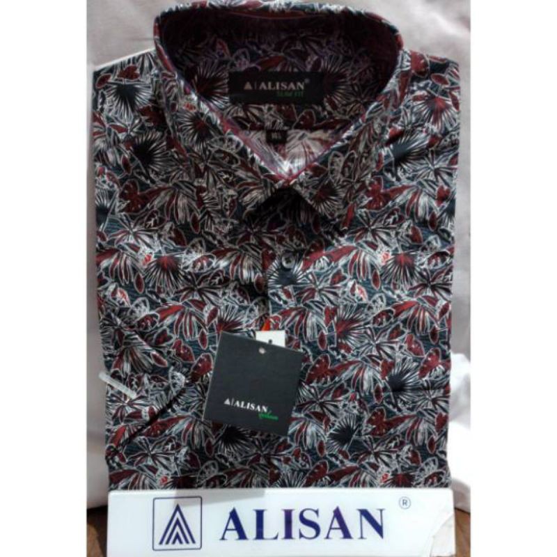 Kemeja Motif printing ALISAN Lengan pendek