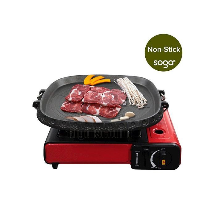 SQUARE KOREAN BBQ GRILL BARBEQUE BULGOGI MULTI ROASTER NON STICK ANTI LENGKET BAHAN TEFLON TEBAL