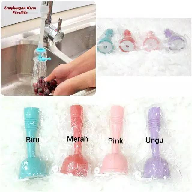 Sambungan Kran Air Wastafel Elastis Shower Kran Tambahan Dapur Karet