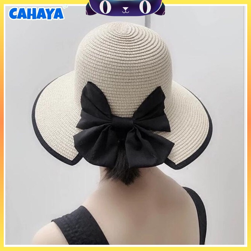 CAHAYA Topi Pantai Wanita Bunga Pelindung UV - Summerhat Pantai Import T78