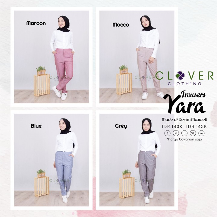 Trousers Yara / Celana Bahan Clover Clothing