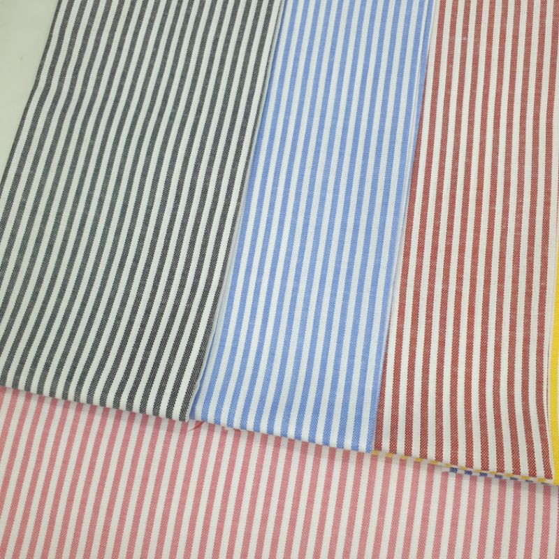 Kain Katun Yarndyed Motif Garis Stripe /Kain Salur Lebar 150cm Kain Katun Jepang Tokai Senko Salur Kecil 2milimeter (Harga per 1/2 meter)