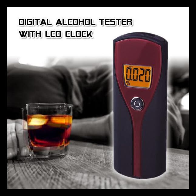 Alcohol Tester Digital - Ukur Kadar Alkohol Dlm Tubuh Breath Analyzer Lcd Meter