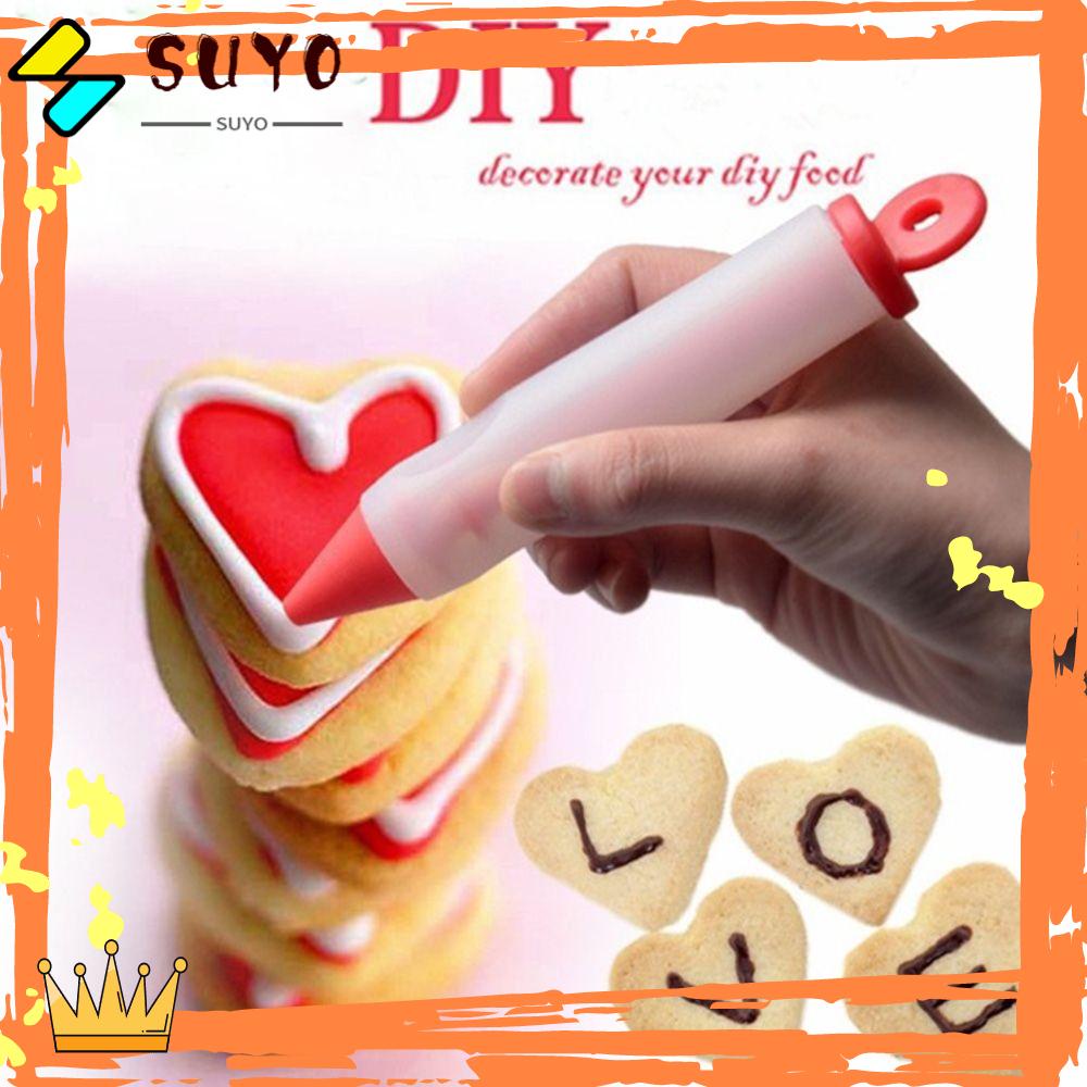 Suyo Pen Spuit Piping Bahan Silikon Food Grade Untuk Dekorasi Kue