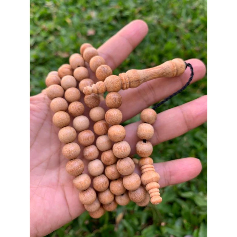 tasbih kayu cendana jawa 99 butir / tasbih cendana asli / tasbih cendana wangi 8 mm / tasbih 99 buti