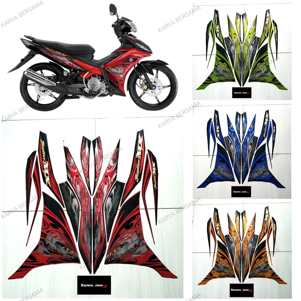 Stiker motor striping standar Yamaha MX New 2011 / Stiker Motor MX New 135 2011