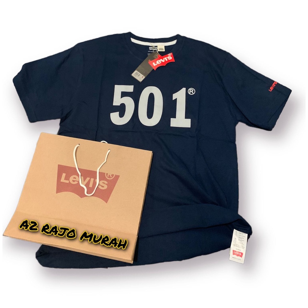 kaos 501 pria casual distro cotton 24s lengan pendek made in fhilipin