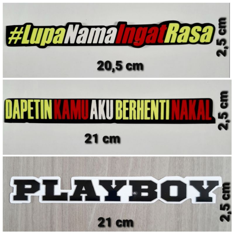 

STIKER GRAFTAC PLAYBOY,KATA KATA UKURAN KECIL