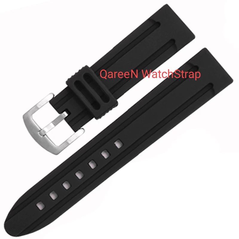 Tali jam tangan karet 22mm tali jam tangan rubber 22mm Strap jam tangan keren