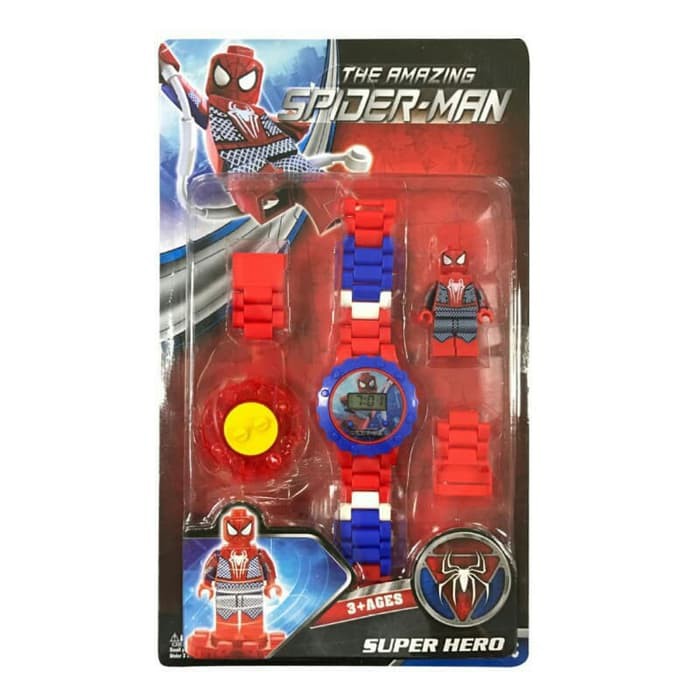 MOMBABY1 Jam Tangan Anak Avengers Rakitan atau Kado Mainan Anak Cowok Avengers