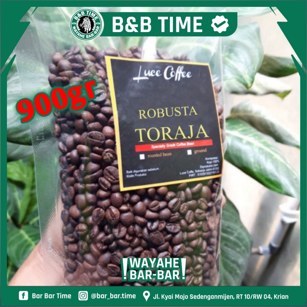

[ORIGINAL] Kopi Robusta TORAJA 900gr - Biji atau Bubuk