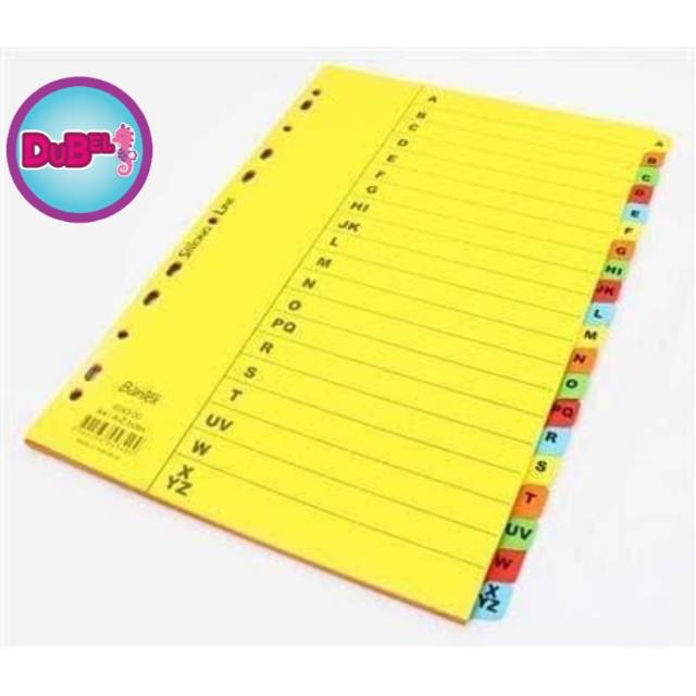 

Pembatas File Bantex A4 / Bantex Index Divider A4 A-Z