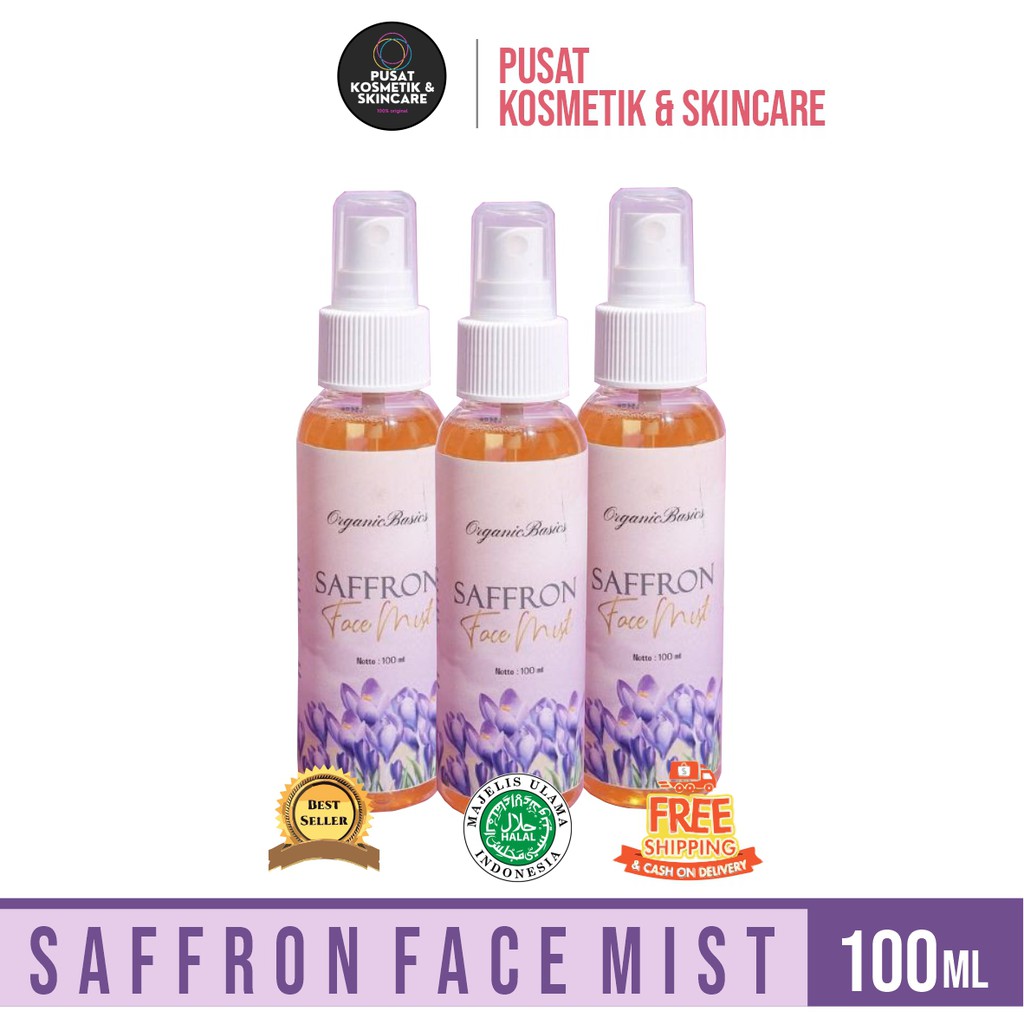 BPOM ORGANICBASICS Saffron Facemist with Hyaluronic acid + witch hazel extract