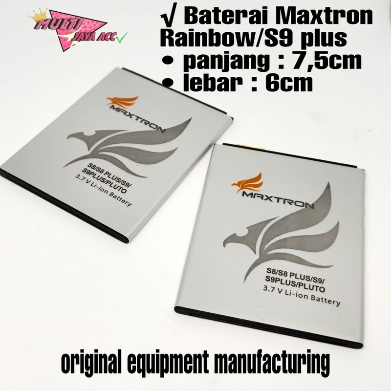 Battery Batre Batu Baterai Maxtron S9 Plus - S8 Plus - S8 Pro - P = 7.5 cm L = 6 cm