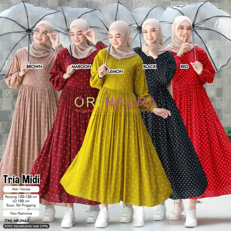 Midi Tria midi by ori Naura baju busana wanita