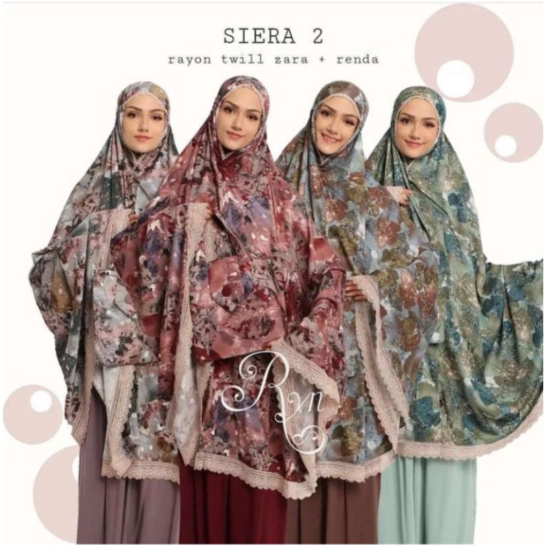 mukena siera arrayant warna mauve (jastip by fiara.id)