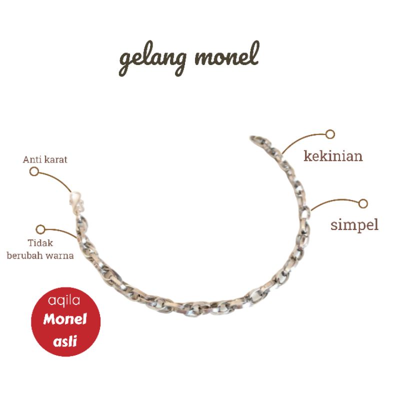 GELANG MONEL ANTI KARAT.