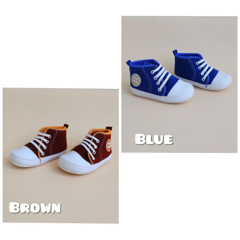 Sepatu Bayi Baby Shoes anak Laki-laki 0-12 bulan Bahan Kanvas