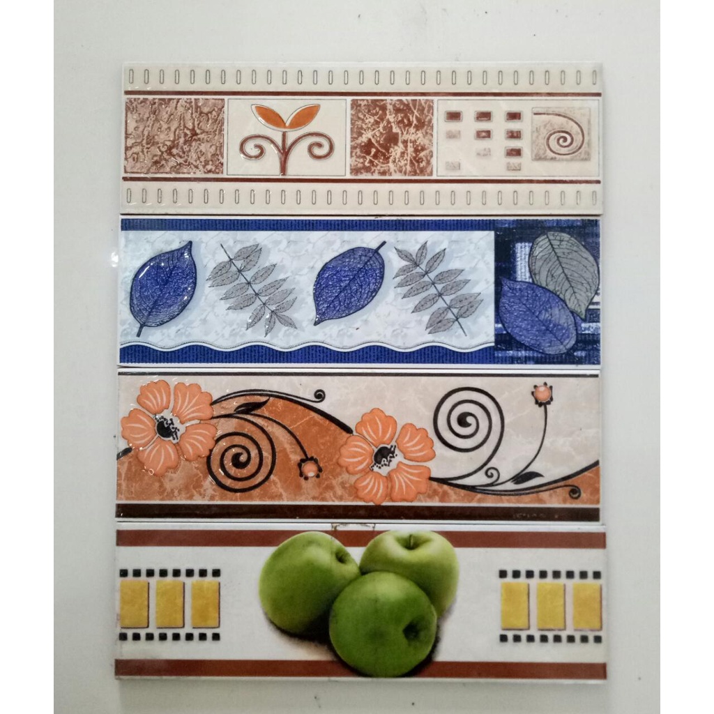 List Keramik 25cm Motif Campur Pagar / Lis / Listello