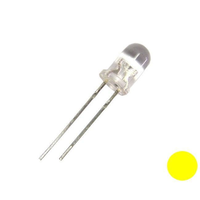LED 5mm 5 mm F5 Clear Nyala Kuning Yellow Satuan