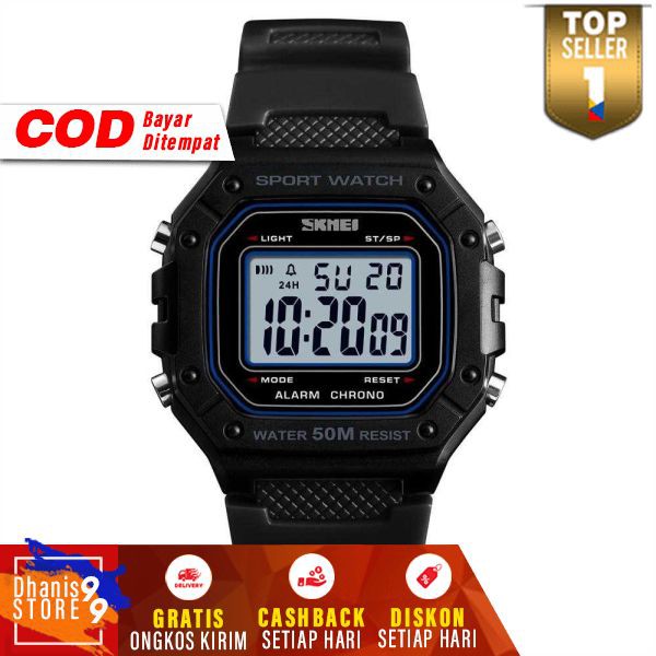 SKMEI Jam Tangan Digital Pria Murah Skemei Jam Sporty Cowok Keren Fashion Kekinian