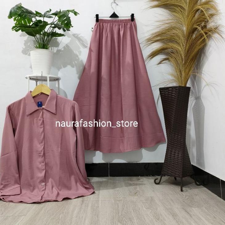 [Mzm31au22ғ] Naura Set/Stelan Rok bahan syakilah/ One Set Rok