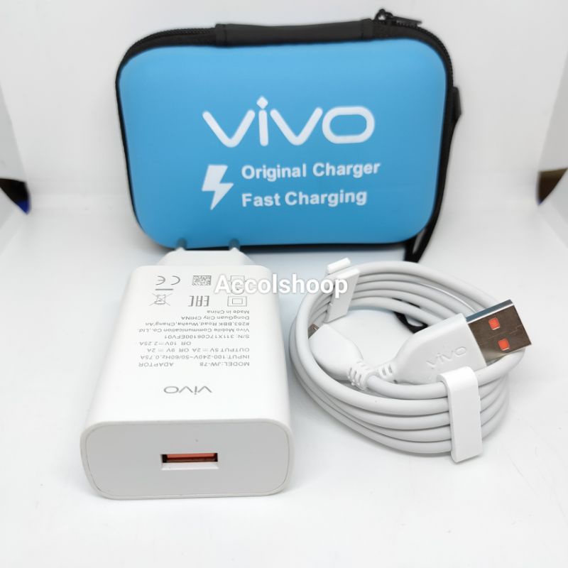 Charger Vivo Original Charger Fast Charging Kabel Micro Plus Dompet