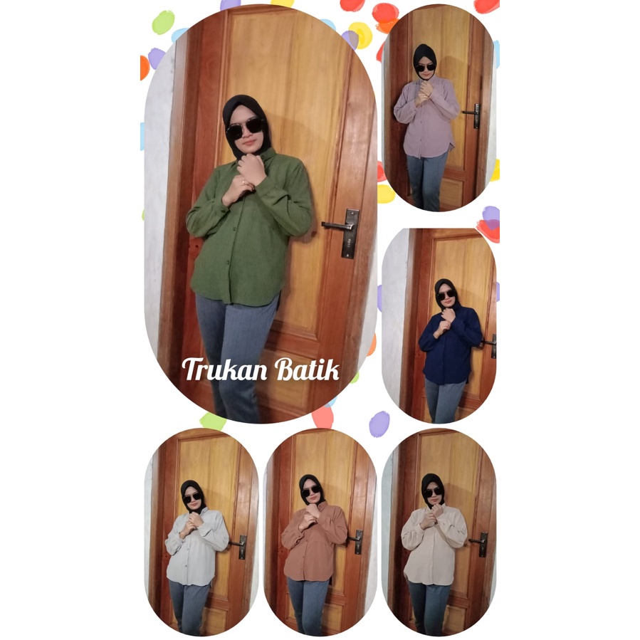 HEVA BLOUSE RAYON CRINKLE AIRFLOW PREMIUM TERMURAH COD