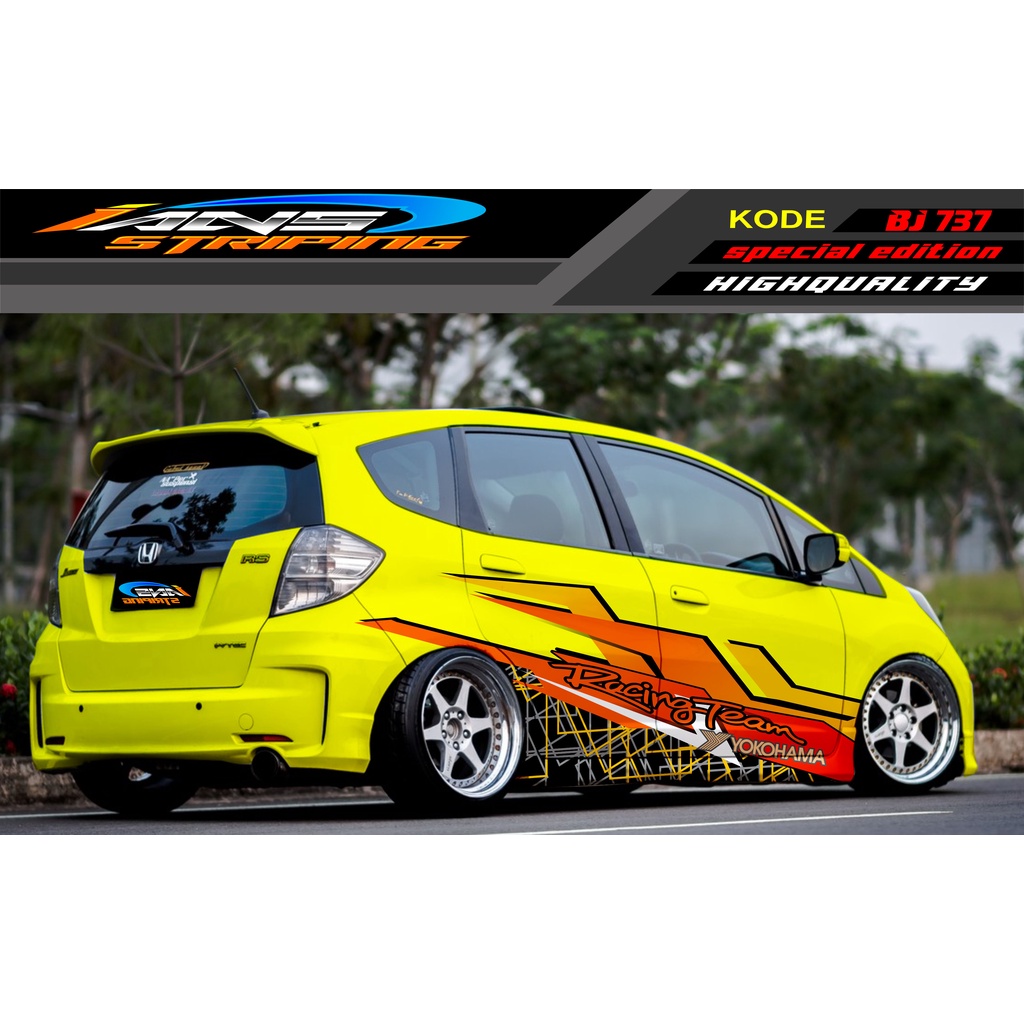 VARIASI STIKER MOBIL HONDA BRIO AGYA JAZZ AVANZA YARIS / DECAL STICKER MOBIL JAZZ / STIKER MOBIL