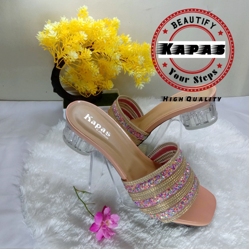 Sandal Hak Kaca Jelly Kokop Ks061