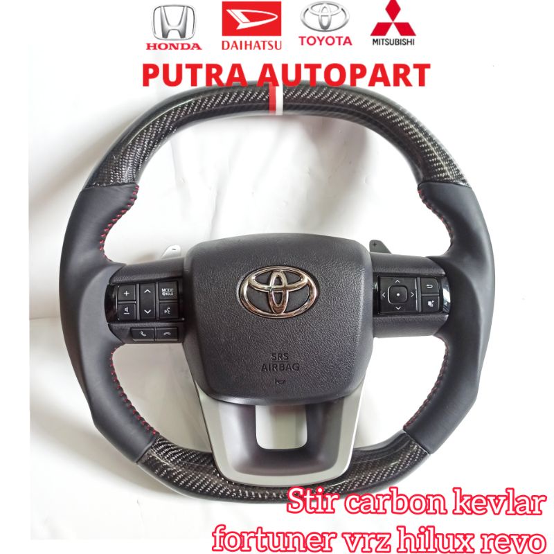 stir setir carbon kevlar fortuner vrz hilux revo original