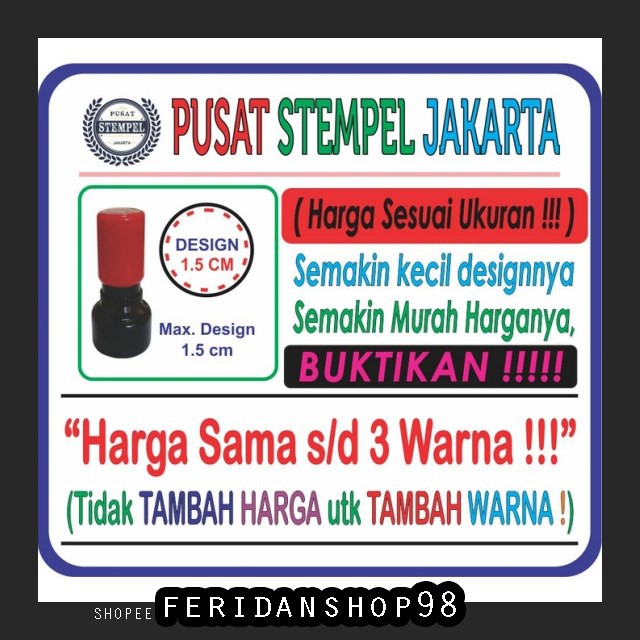 

FS1031 STEMPEL STEMPEL WARNA BULAT ATK UKURAN 17MM STEMPEL FLASH BY FERIDANSHOP98