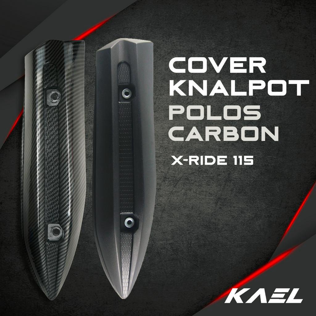 Pelindung Knalpot X-Ride 115 Cover Tutup Penutup Tameng Kenalpot Muffler Exhaust Hitam Black Light Carbon Black Carbon Premium