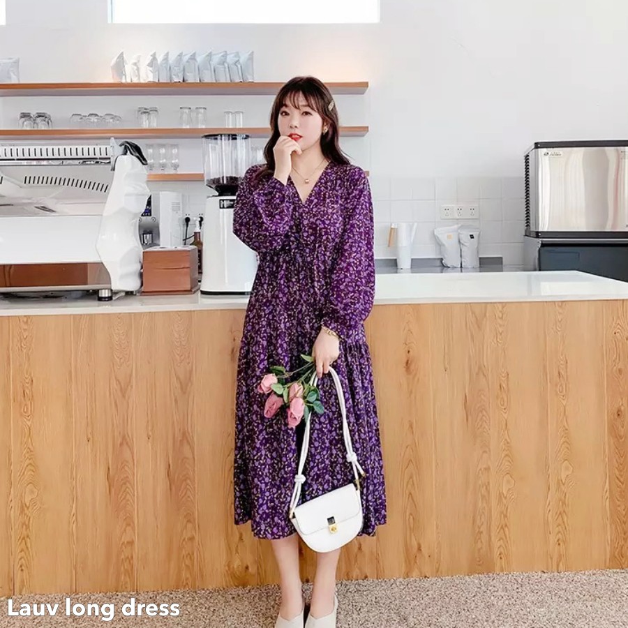 Lauv flow long dress -Thejanclothes