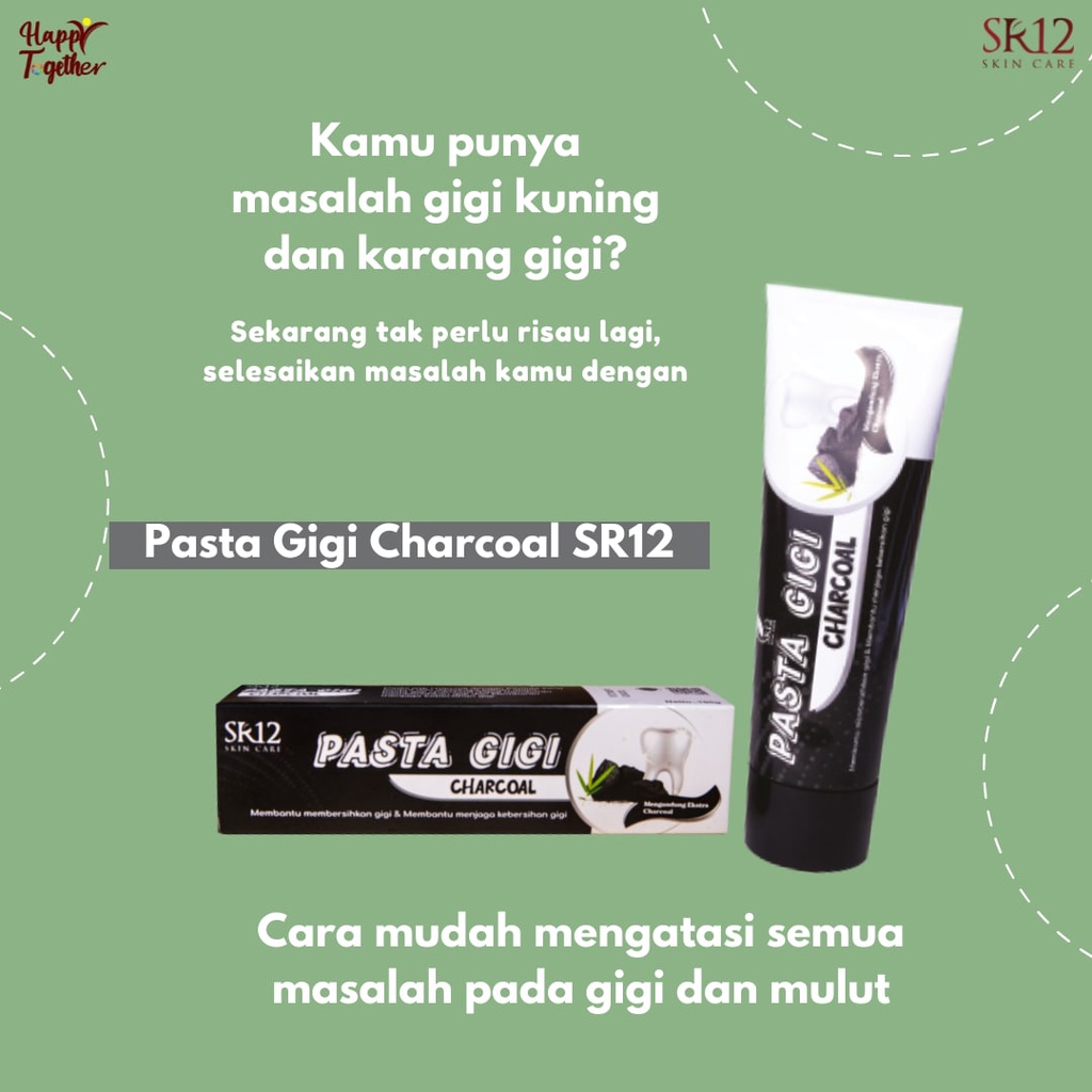 SR12 PASTA GIGI HERBAL CHARCOAL BPOM ODOL HALAL BERSIHKAN GIGI DAN MULUT