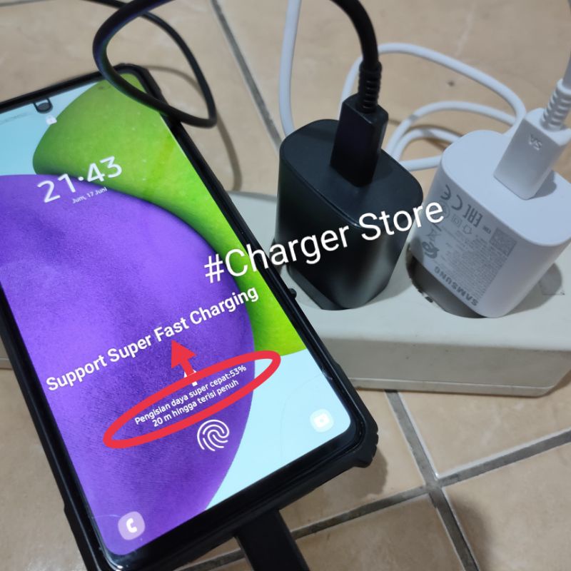 Adaptor Charger 25W USB C ORIGINAL SUPER Fast Charging Samsung S21 S21+ S1 Ultra S20 S20+ S20 Ultra