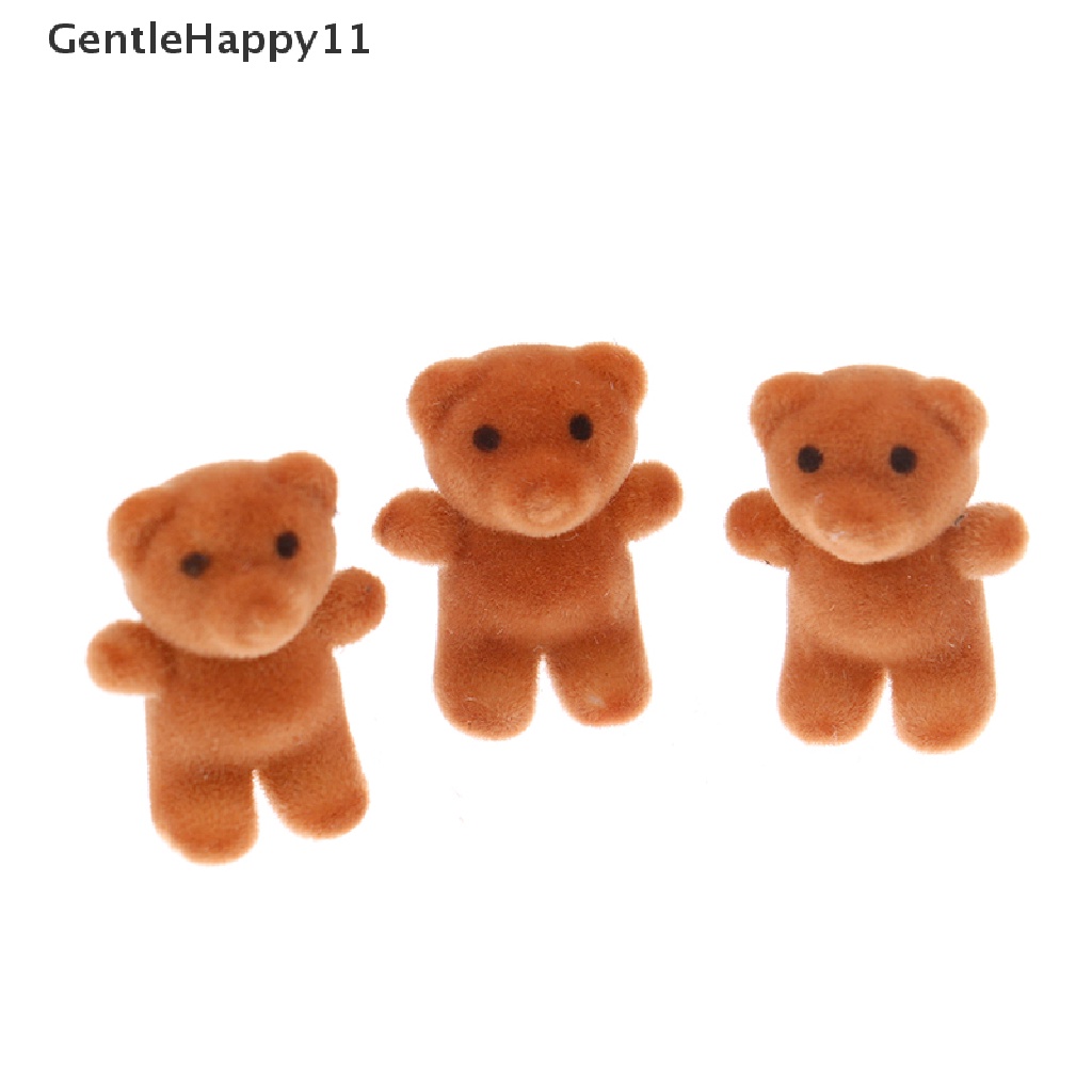 Gentlehappy 1pc Mainan Miniatur Beruang Mini Skala 1: 12 Untuk Dekorasi Rumah Boneka