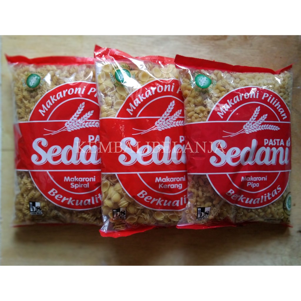 Makaroni Sedani/ Makaroni Mentah/ Makaroni Pasta/ Makaroni Pipa Spiral Kerang 1 Kg