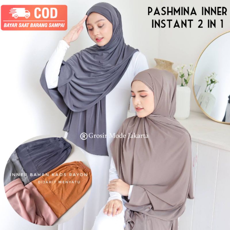 TERMURAH PASHMINA INNER / PASHMINA 2in1 inner / PASHMINA INNER CERUTY BABYDOLL / PASHMINA INSTANT / PASHMINA + INNER / Pasmina Inner / Pasmina instant GMJ