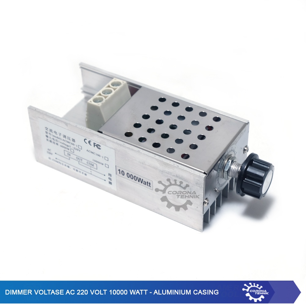 Aluminium Casing - Dimmer Voltase AC 220 Volt 10000 Watt