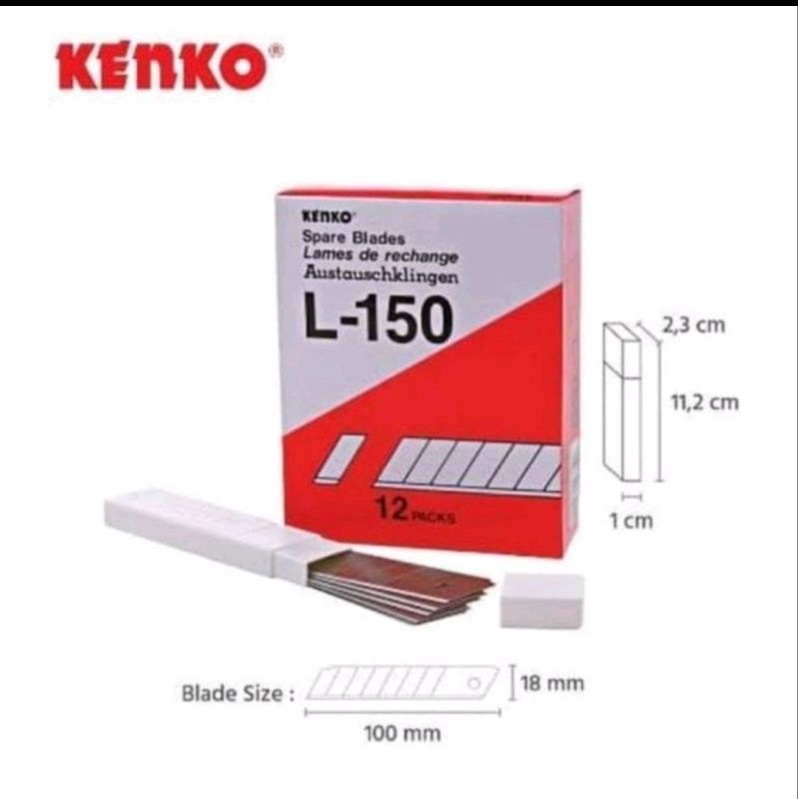 

ECER ISI PISAU CUTTER KENKO L-150 (1 tube isi 5 pcs)