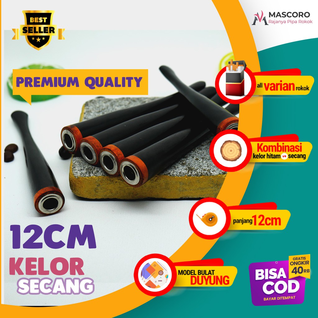 once pipa rokok kayu kelor hitam kombinasi secang bukan pipa rokok gading gg