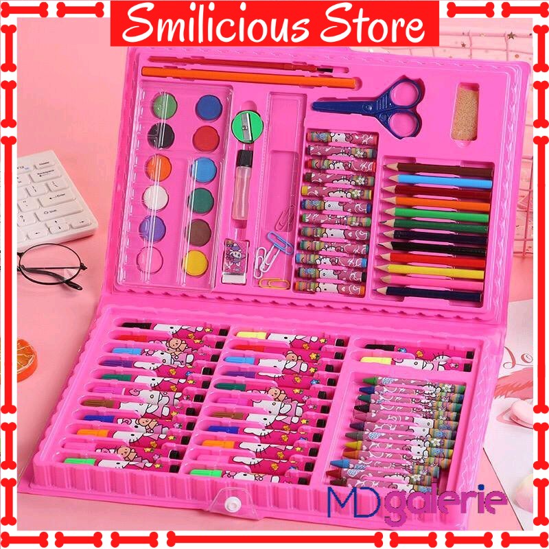 Crayon Set 150pcs Pensil Crayon Cat Air Perlengkapan Sekolah Menggambar Anak