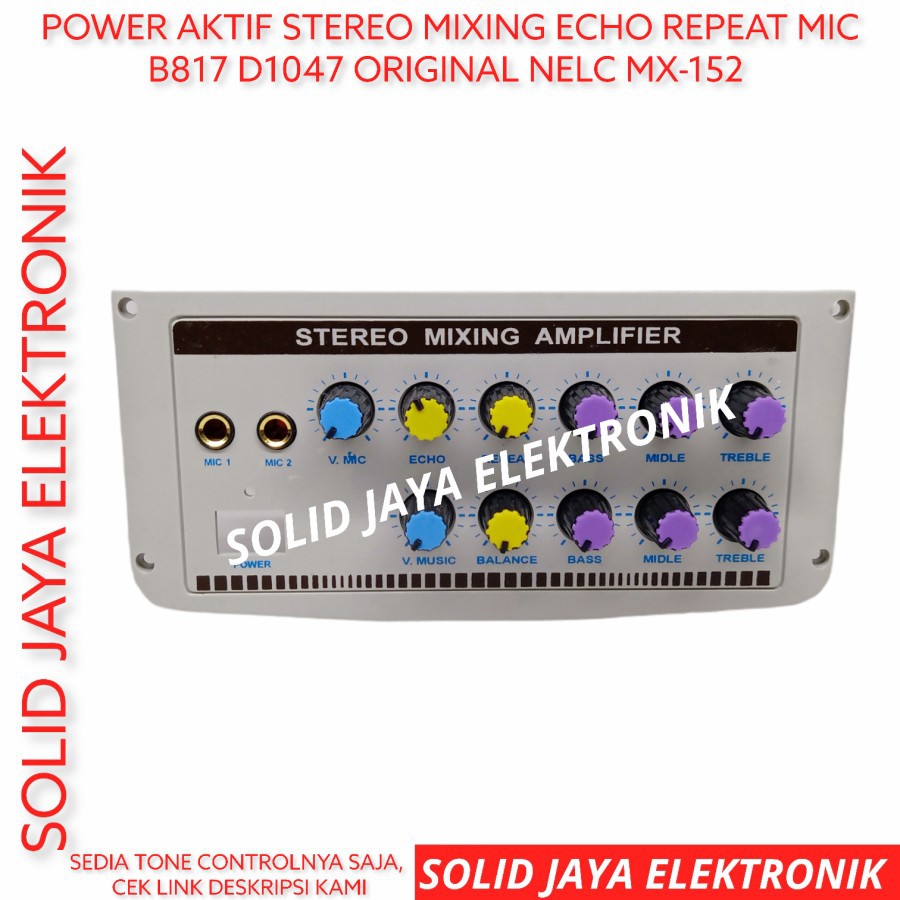 KIT POWER SPEAKER AKTIF MIXING 2 TINGKAT MIC ECHO REPEAT KARAOKE AMPILIFIER SOUND NELC MX-152 MX152