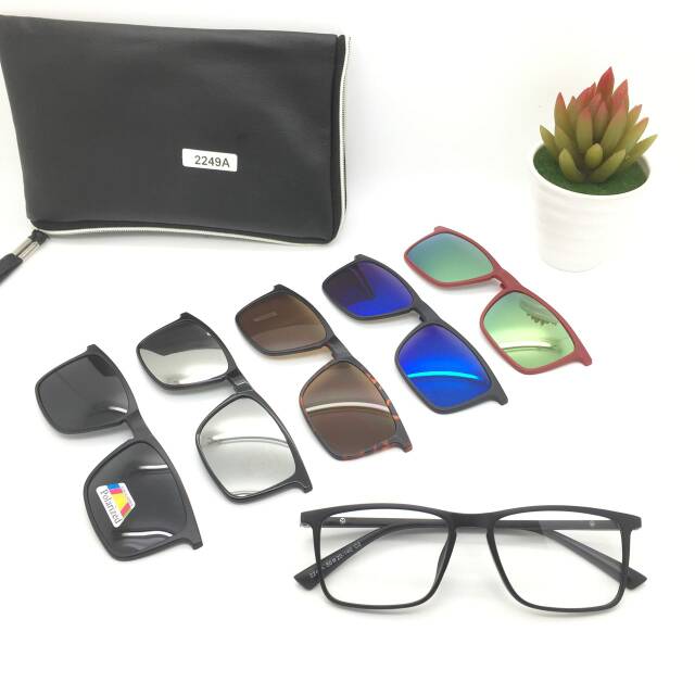 Frame kacamata clip on 2249 / 2249A 5 lensa